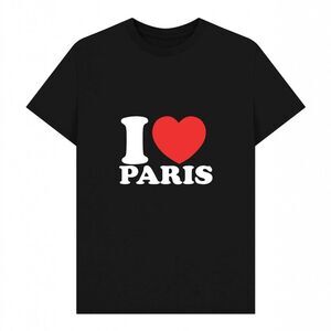 Apoh Unisex Adult I Heart Paris T-Shirt / Black